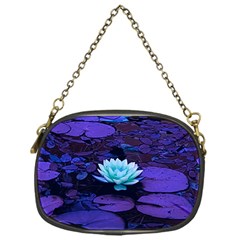 Lotus Flower Magical Colors Purple Blue Turquoise Chain Purses (one Side)  by yoursparklingshop