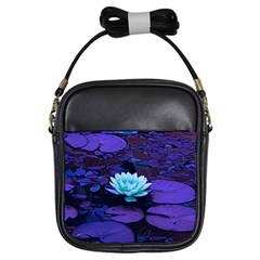 Lotus Flower Magical Colors Purple Blue Turquoise Girls Sling Bags by yoursparklingshop