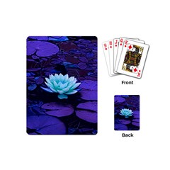 Lotus Flower Magical Colors Purple Blue Turquoise Playing Cards (mini)  by yoursparklingshop