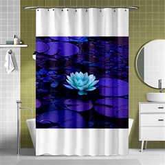 Lotus Flower Magical Colors Purple Blue Turquoise Shower Curtain 48  X 72  (small)  by yoursparklingshop