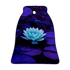 Lotus Flower Magical Colors Purple Blue Turquoise Bell Ornament (2 Sides)