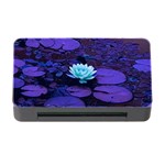 Lotus Flower Magical Colors Purple Blue Turquoise Memory Card Reader with CF Front