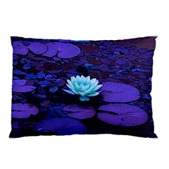 Lotus Flower Magical Colors Purple Blue Turquoise Pillow Case (Two Sides)