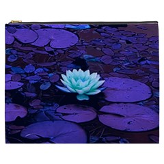 Lotus Flower Magical Colors Purple Blue Turquoise Cosmetic Bag (xxxl)  by yoursparklingshop