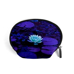 Lotus Flower Magical Colors Purple Blue Turquoise Accessory Pouches (small)  by yoursparklingshop