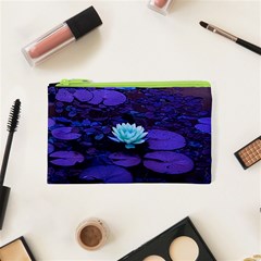 Lotus Flower Magical Colors Purple Blue Turquoise Cosmetic Bag (xs) by yoursparklingshop