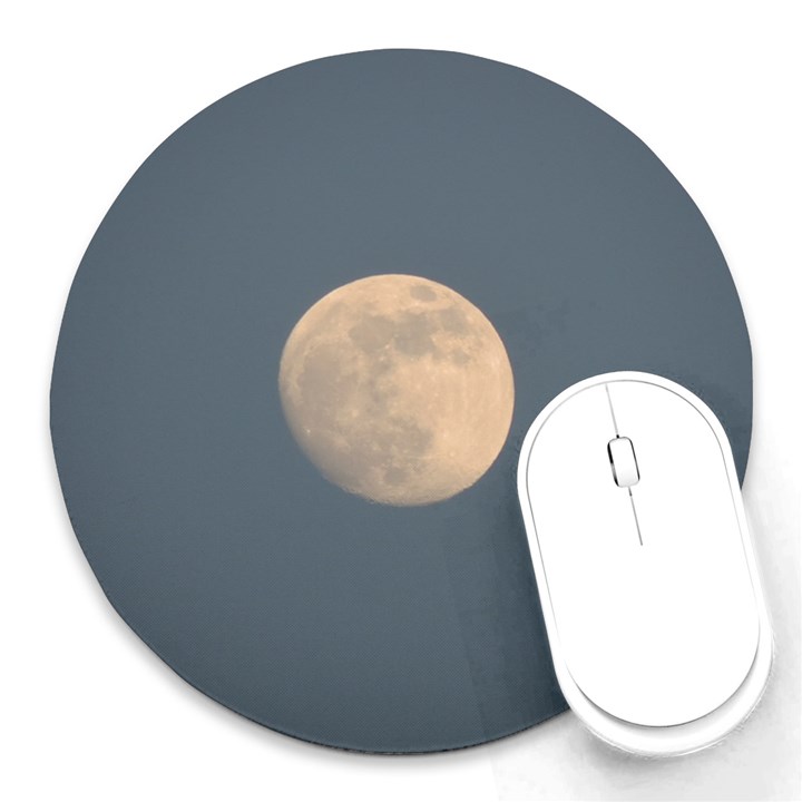 The Moon and blue sky Round Mousepads