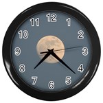 The Moon and blue sky Wall Clocks (Black) Front