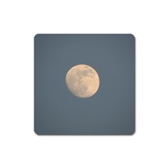 The Moon And Blue Sky Square Magnet by picsaspassion