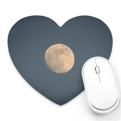 The Moon And Blue Sky Heart Mousepads by picsaspassion