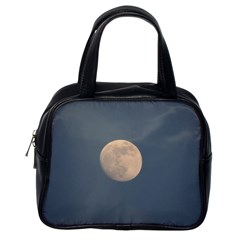 The Moon And Blue Sky Classic Handbags (one Side) by picsaspassion