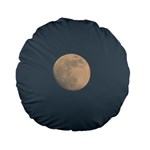 The Moon and blue sky Standard 15  Premium Flano Round Cushions Front