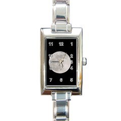 Full Moon At Night Rectangle Italian Charm Watch by picsaspassion