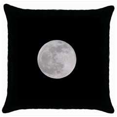 Full Moon At Night Throw Pillow Case (black) by picsaspassion