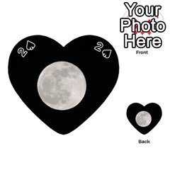 Full Moon At Night Playing Cards 54 (heart)  by picsaspassion