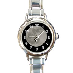 Close To The Full Moon Round Italian Charm Watch by picsaspassion