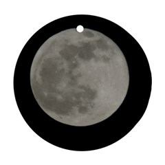 Close To The Full Moon Ornament (round)  by picsaspassion