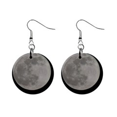 Close To The Full Moon Mini Button Earrings by picsaspassion