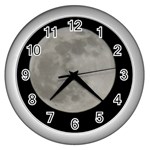 Close to the full Moon Wall Clocks (Silver)  Front