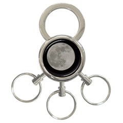 Close To The Full Moon 3-ring Key Chains