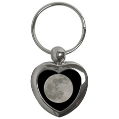 Close To The Full Moon Key Chains (heart)  by picsaspassion