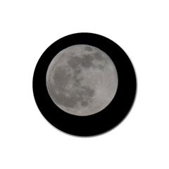 Close To The Full Moon Rubber Coaster (round)  by picsaspassion