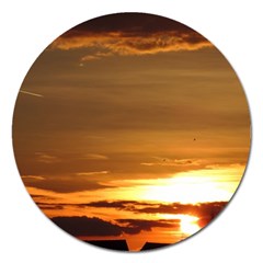 Summer Sunset Magnet 5  (round) by picsaspassion