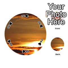 Summer Sunset Playing Cards 54 (round)  by picsaspassion