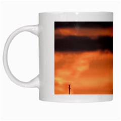 Tree Branches And Sunset White Mugs by picsaspassion