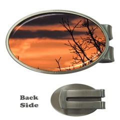 Tree Branches And Sunset Money Clips (oval)  by picsaspassion