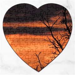 Tree Branches And Sunset Jigsaw Puzzle (heart) by picsaspassion