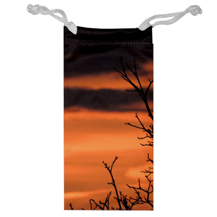 Tree branches and sunset Jewelry Bags