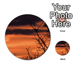 Tree Branches And Sunset Multi-purpose Cards (round)  by picsaspassion