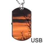 Tree branches and sunset Dog Tag USB Flash (Two Sides)  Front