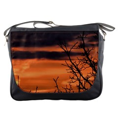 Tree Branches And Sunset Messenger Bags by picsaspassion