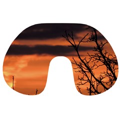 Tree Branches And Sunset Travel Neck Pillows