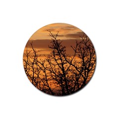 Colorful Sunset Rubber Coaster (round)  by picsaspassion