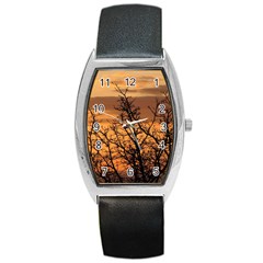 Colorful Sunset Barrel Style Metal Watch by picsaspassion