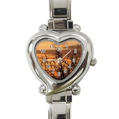 Colorful Sunset Heart Italian Charm Watch by picsaspassion