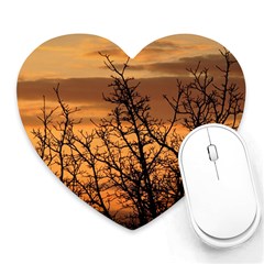 Colorful Sunset Heart Mousepads by picsaspassion