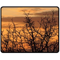 Colorful Sunset Double Sided Fleece Blanket (medium)  by picsaspassion