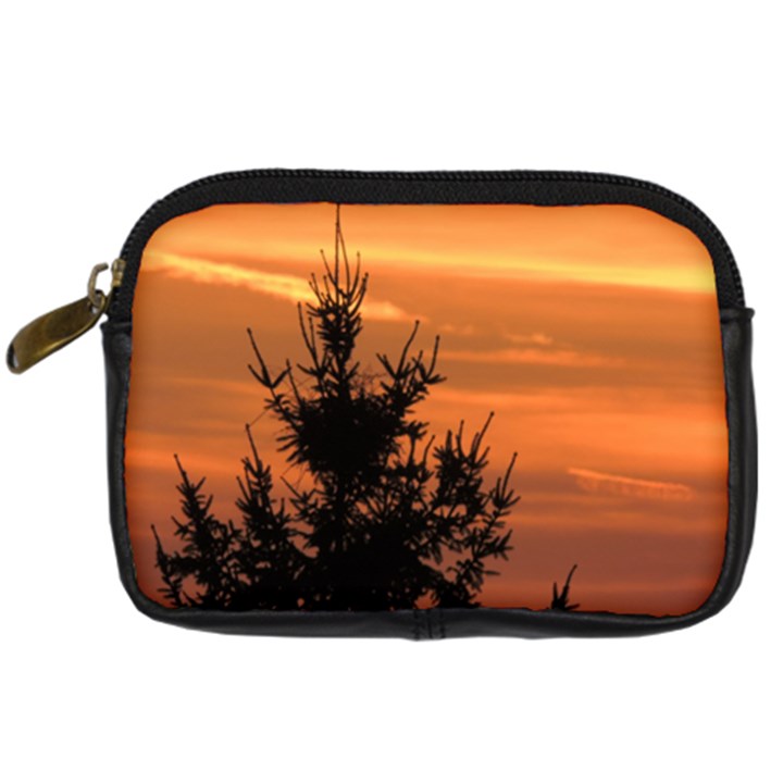 Christmas tree and sunset Digital Camera Cases