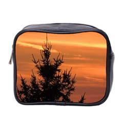 Christmas Tree And Sunset Mini Toiletries Bag 2-side by picsaspassion