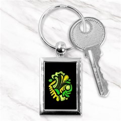 Yellow And Green Spot Key Chains (rectangle)  by Valentinaart