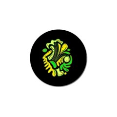 Yellow And Green Spot Golf Ball Marker (4 Pack) by Valentinaart