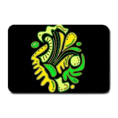 Yellow And Green Spot Plate Mats by Valentinaart