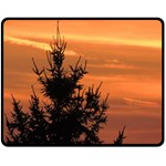 Christmas tree and sunset Double Sided Fleece Blanket (Medium)  58.8 x47.4  Blanket Front