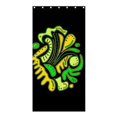 Yellow And Green Spot Shower Curtain 36  X 72  (stall)  by Valentinaart