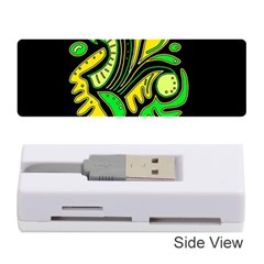 Yellow And Green Spot Memory Card Reader (stick)  by Valentinaart