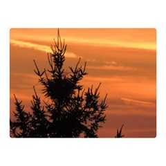 Christmas Tree And Sunset Double Sided Flano Blanket (mini)  by picsaspassion